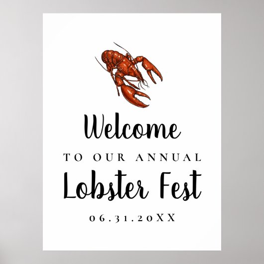 Lobster Fest Welcome Sign ポスター (正面)