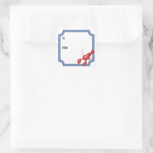 Lobster Gift Sticker スクエアシール (バッグ)