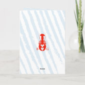 Lobster Heart Blue Stripe Wedding Order of Servics プログラム (裏面)