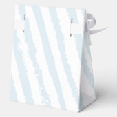 Lobster Heart Blue Stripes Nautical Beach Wedding フェイバーボックス (裏面)