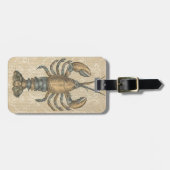 Lobster Illustration Antique Maine Seafood ラゲッジタグ (正面横)