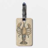 Lobster Illustration Antique Maine Seafood ラゲッジタグ (裏面縦)