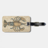 Lobster Illustration Antique Maine Seafood ラゲッジタグ (裏面横)