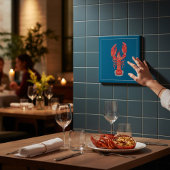 Lobster Illustration Nautical Kitchen Tile タイル