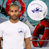 Lobster Nautical  add your name / text Tシャツ
