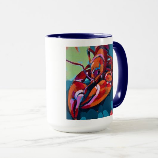 Lobster Painting - Beach Home Decor マグカップ (正面右)