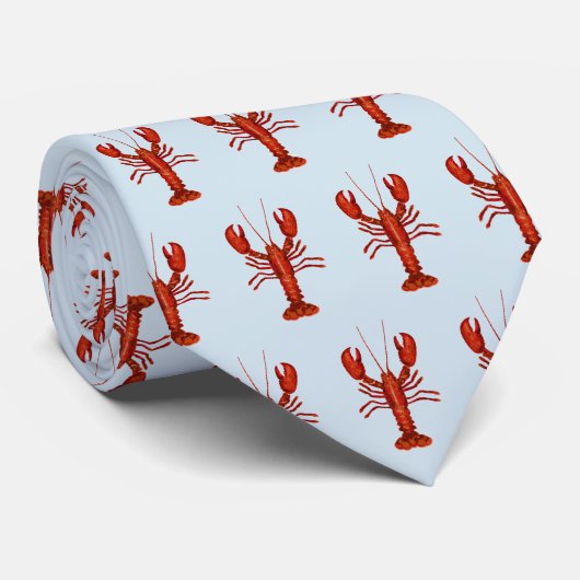Lobster Painting Coastal Beach Pattern ネクタイ (ロール)