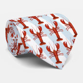 Lobster Painting Coastal Beach Pattern Neck Tie ネクタイ (ロール)