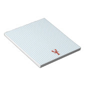 Lobster Painting Nautical Blue Stripe Preppy ノートパッド (アングル)