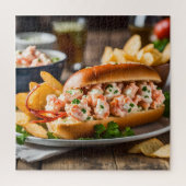 Lobster Roll And Potato Chips ジグソーパズル (縦)
