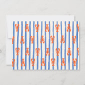 Lobster Stripe Pattern Personalized Stationery ノートカード (裏面)