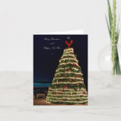 Lobster Trap Christmas Tree 2021 Holiday Greeting カード (正面)