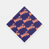 Lobster Watercolor Pattern Wedding スタンダードランチョンナプキン (角)