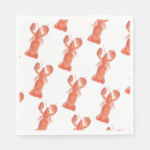 Lobster Watercolor Pattern Wedding スタンダードランチョンナプキン (正面)