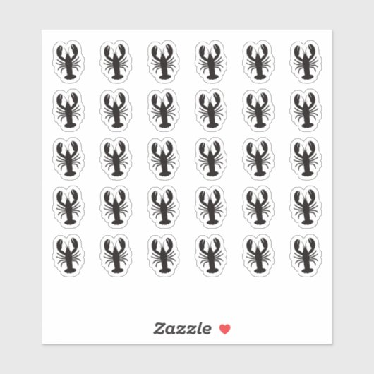 Lobster Wedding Place Card Food Meal Menu Choice シール (シート)