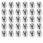 Lobster Wedding Place Card Food Meal Menu Choice シール (正面)