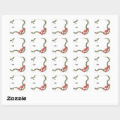 Lobsters and Holly Boughs Sticker スクエアシール (シート)