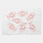 Lobsters Galore Tea Towel キッチンタオル (横)
