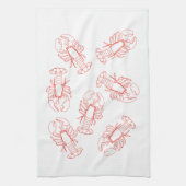 Lobsters Galore Tea Towel キッチンタオル (縦)