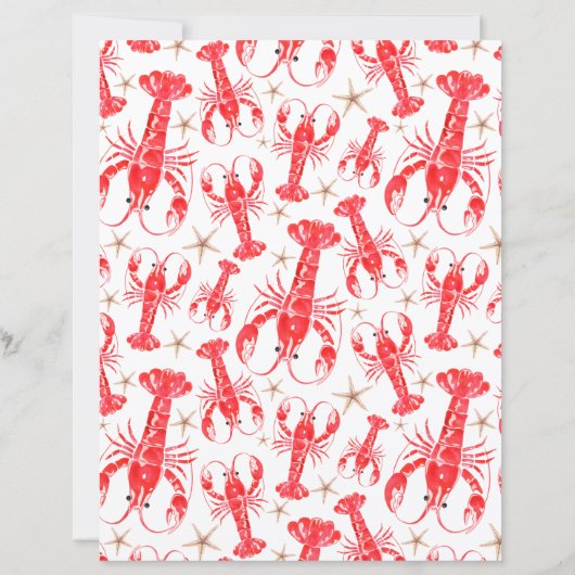 Lobsters Scrapbook Paper (裏面)