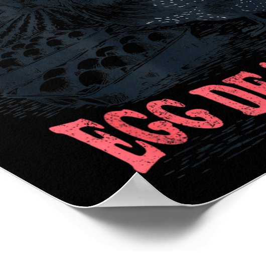 Local Egg Er Retro Chicken Funny Farmer Easter Adu ポスター (角)