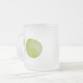 Local flatness explained with red and green apples フロストグラスマグカップ (正面左)