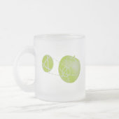 Local flatness explained with red and green apples フロストグラスマグカップ (左)