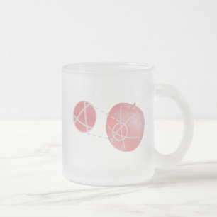 Local flatness explained with red and green apples フロストグラスマグカップ