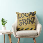 "Local Grind" Street Art Dustr Black And Yellow クッション (椅子)