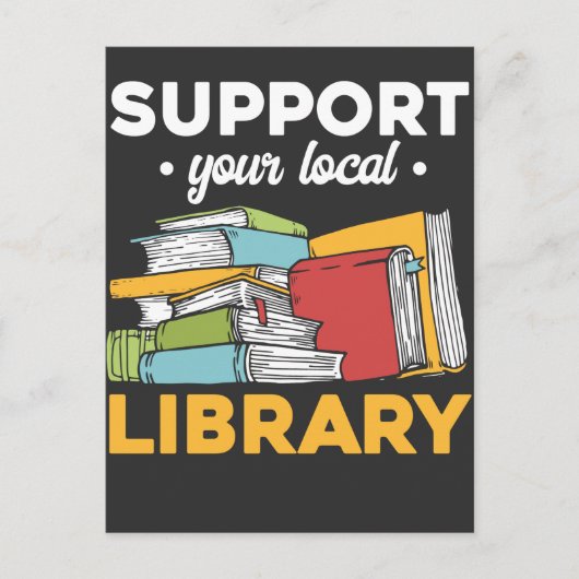 Local Library Support Bookの読Bookworm ポストカード (正面)