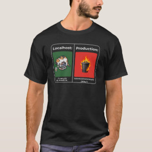 LocalhostとProductionの分別不能な大混乱 開発者Tシャツ Tシャツ