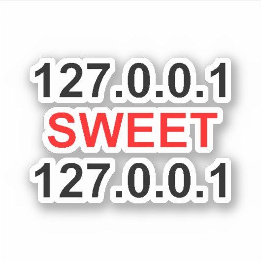 localhost sweet locallocalhost シール (正面)