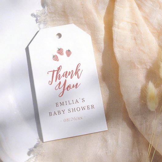 Locally Grown Baby Berries Baby Shower Thank You ギフトタグ