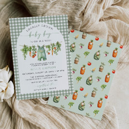 Locally Grown Baby Boy Shower Invitation Green 招待状