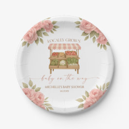 Locally Grown Baby Farmer's Market Baby Shower ペーパープレート