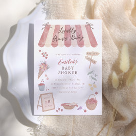 Locally Grown Baby Farmer's Market Baby Shower 招待状