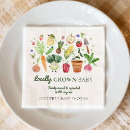 Locally Grown Baby Farmers Market Couples Shower スタンダードカクテルナプキン