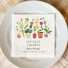 Locally Grown Baby Farmers Market Couples Shower スタンダードカクテルナプキン
