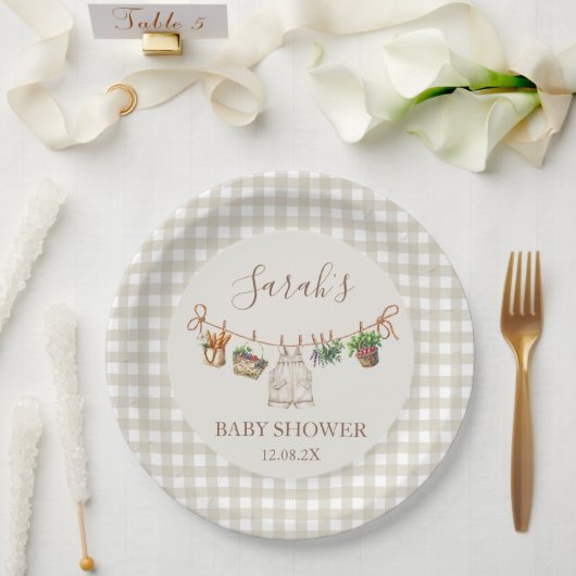 Locally Grown Baby Shower ペーパープレート (ウェディング)