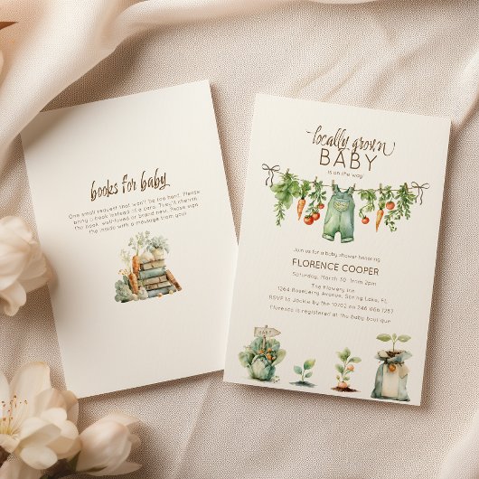 Locally Grown Baby Shower 招待状