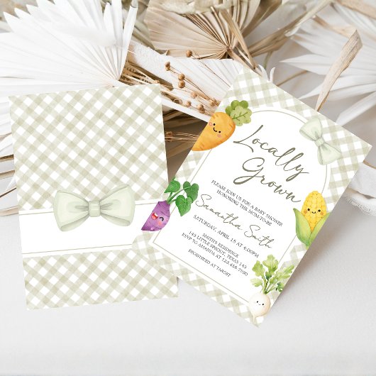 Locally Grown Baby Shower 招待状