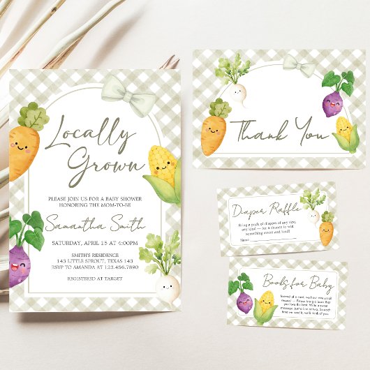 Locally Grown Baby Shower 招待状