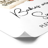 Locally Grown Baby Shower Babies are Sweet Sign ポスター (角)