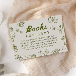 Locally Grown Baby Shower Books for Baby エンクロージャーカード