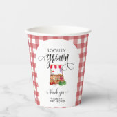 Locally Grown Baby Shower Carrots Gingham 紙コップ (正面)
