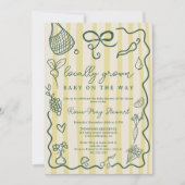 Locally Grown Baby Shower Citrus Farmer’s Market 招待状 (正面)