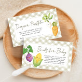 Locally Grown Baby Shower Diaper Raffle エンクロージャーカード