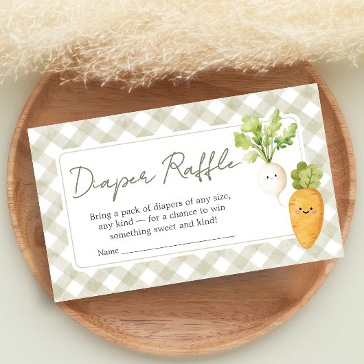 Locally Grown Baby Shower Diaper Raffle エンクロージャーカード