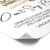 Locally Grown Baby Shower Don't Say Baby Sign ポスター (角)