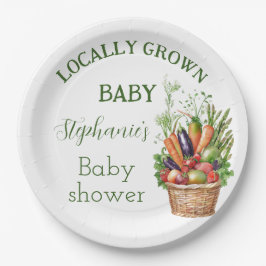 Locally Grown Baby Shower Farmers Market ペーパープレート